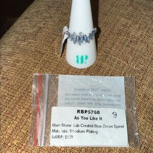 Bomb Party As You Like Blue Zircon Spinel with Rhodium